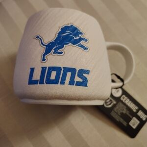 NFL 💎Detroit Lions White and Blue Ceramic Mug
